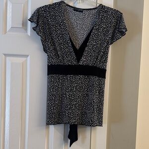 Elegant Black and White Women's Top